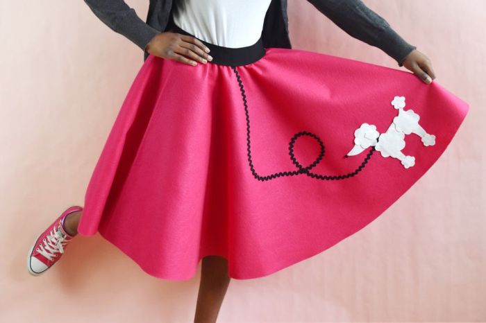 Last minute diy poodle skirt costume