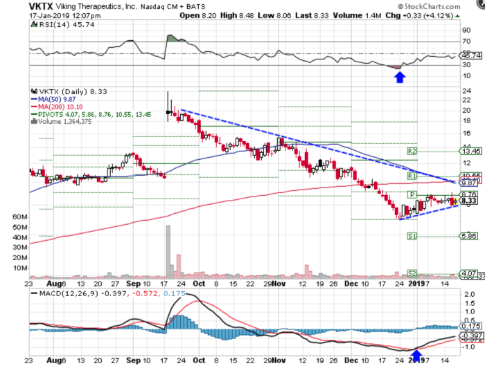 Therapeutics viking shares analyst target update double review comments