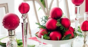 Decorating a christmas table ideas