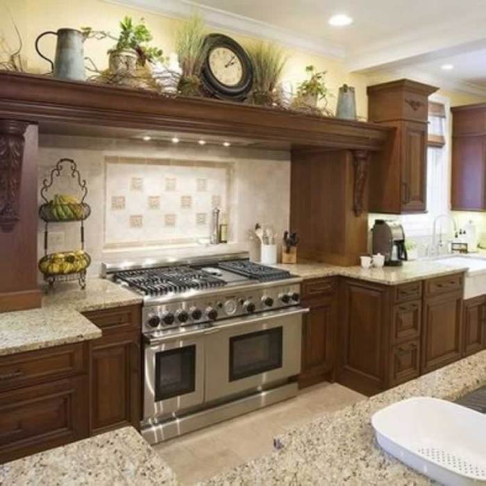 Decorating ideas for above kitchen cabinets