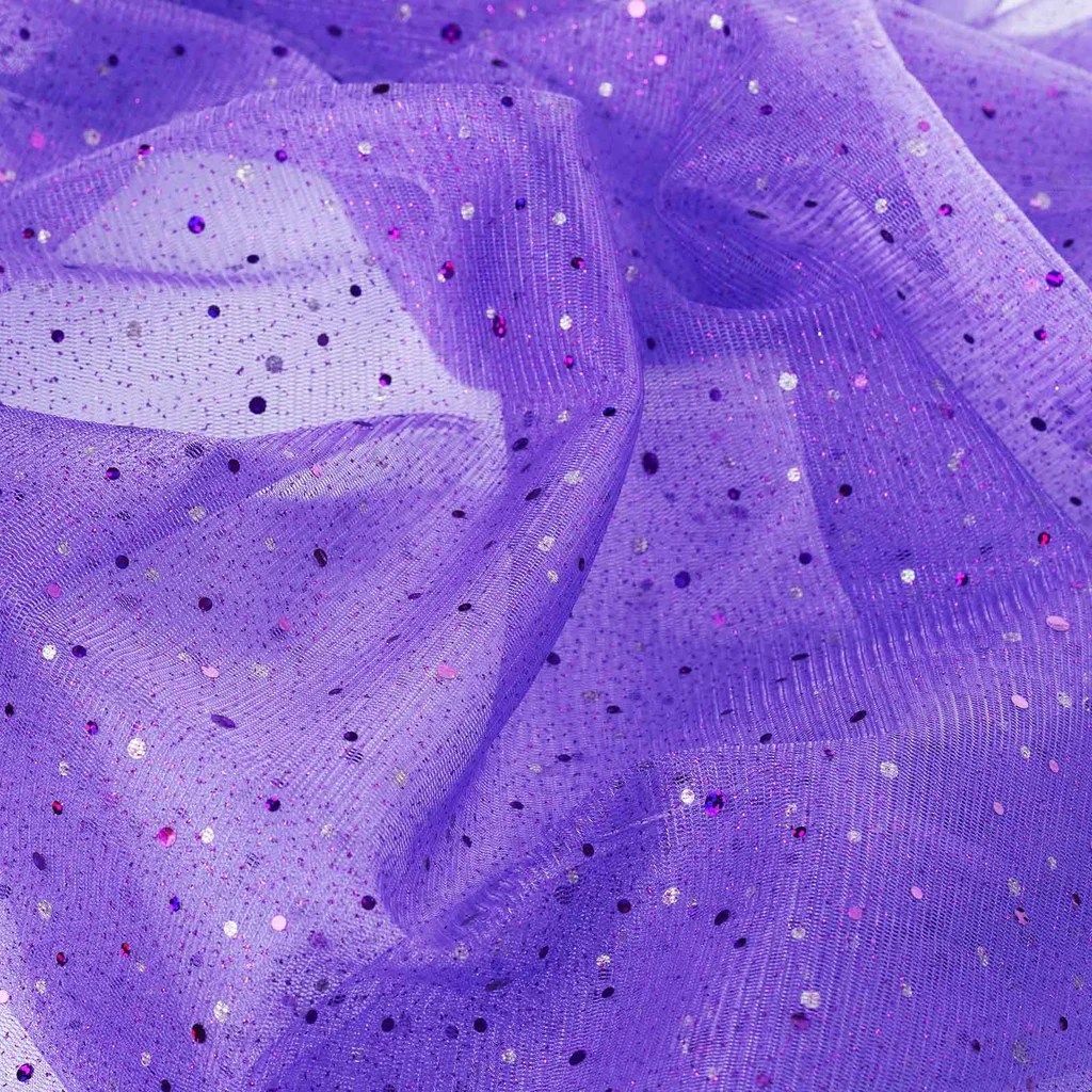 Purple sheer fabric for door decorating contest