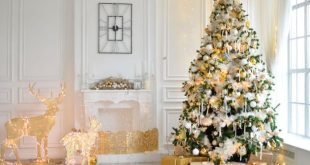 Decorating for christmas using cream white