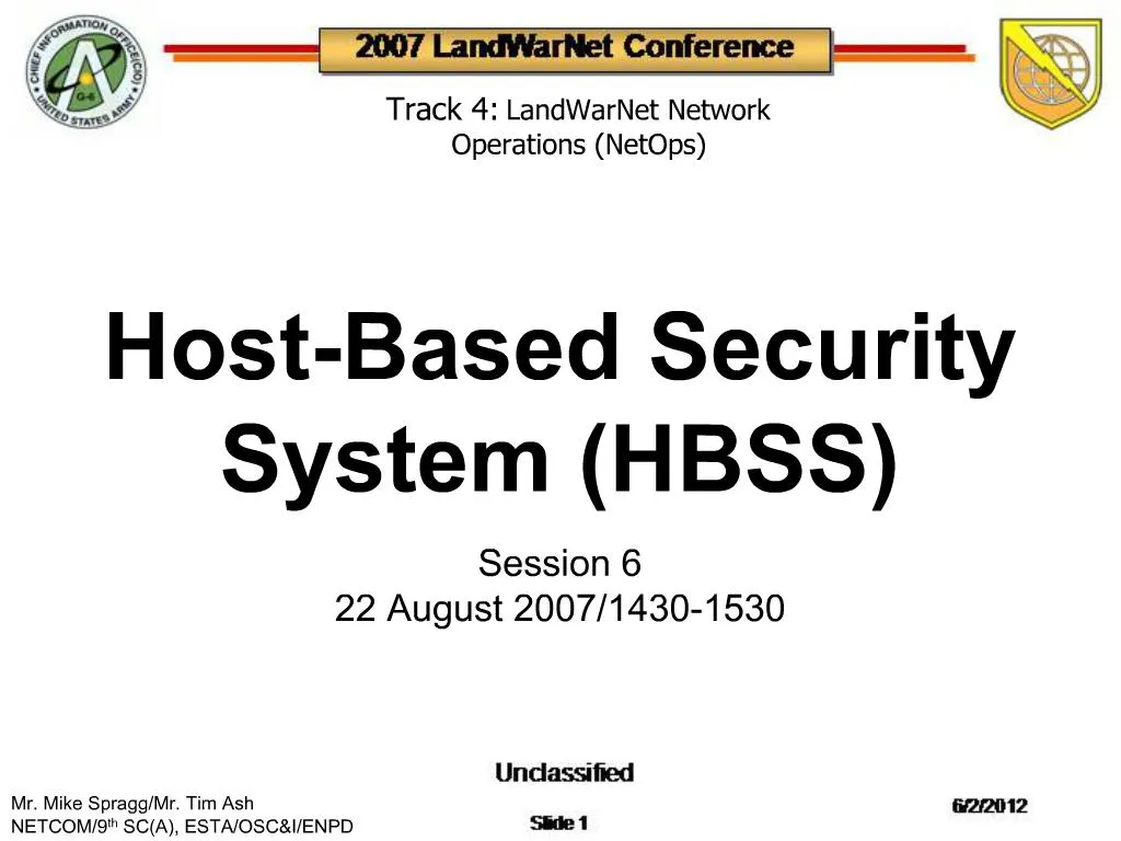 PPT HostBased Security System HBSS PowerPoint Presentation, free
